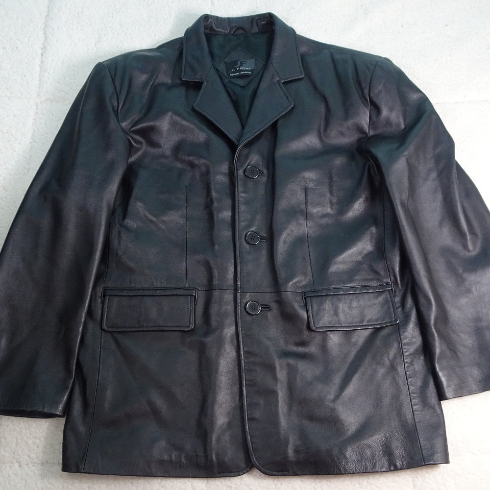 J.Ferrer Lambskin Leather Jacket Size Large EUC